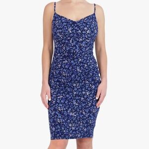 Floral Black and Blue Dress women's size 4